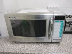 Sharp 1000 W/R-21AT stainless steel commercial microwave - Disconnection to be undertaken by the