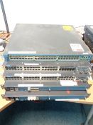 Five various Cisco networking modules