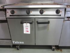 Falcon Dominator stainless steel electric 3 section hot plate, with double door oven, 800mm x