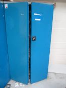 Bolt Compact twin door steel framed workshop cabinet and contents to include assorted fuses,