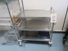 Stainless steel 3 tier trolley