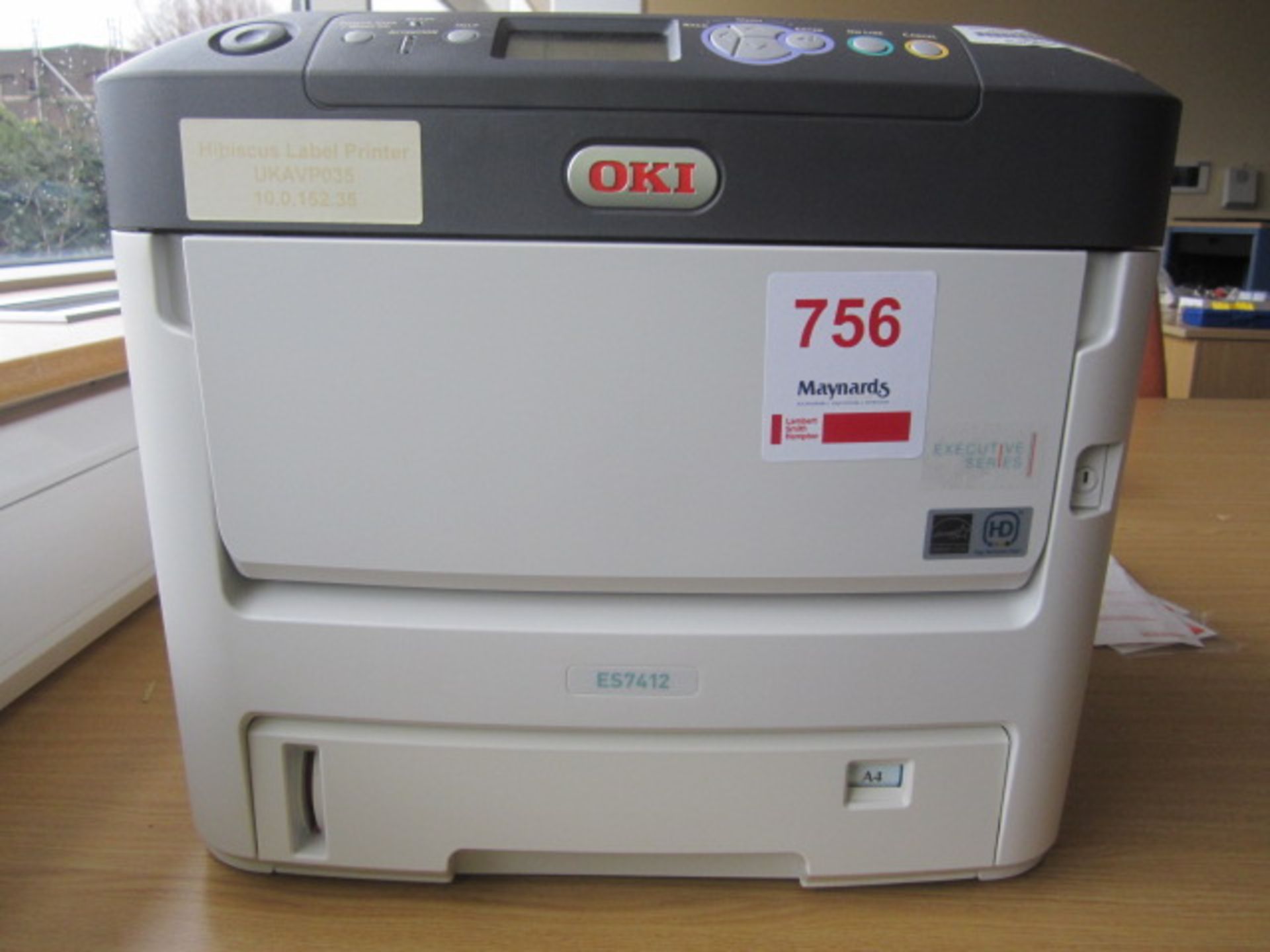 Oki ES7412 laser printer, model N31194B, serial no. AK6C027309