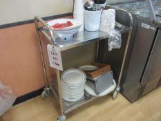 Stainless steel 2 tier trolley