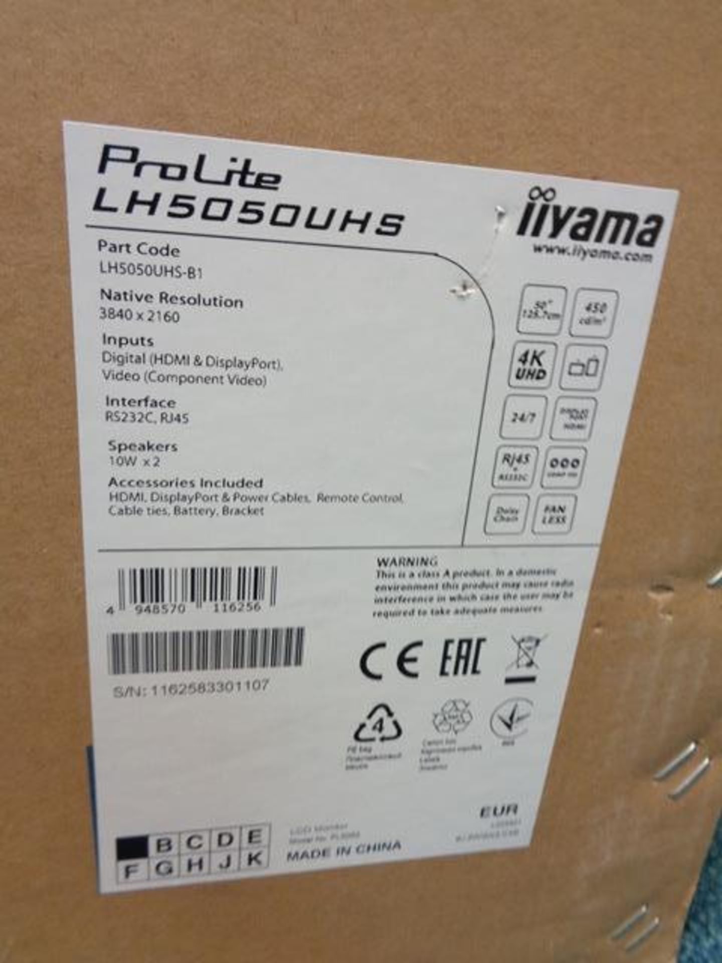 II Yama Prolite LH5050UHS 50" 4K UHP monitor - Image 2 of 2