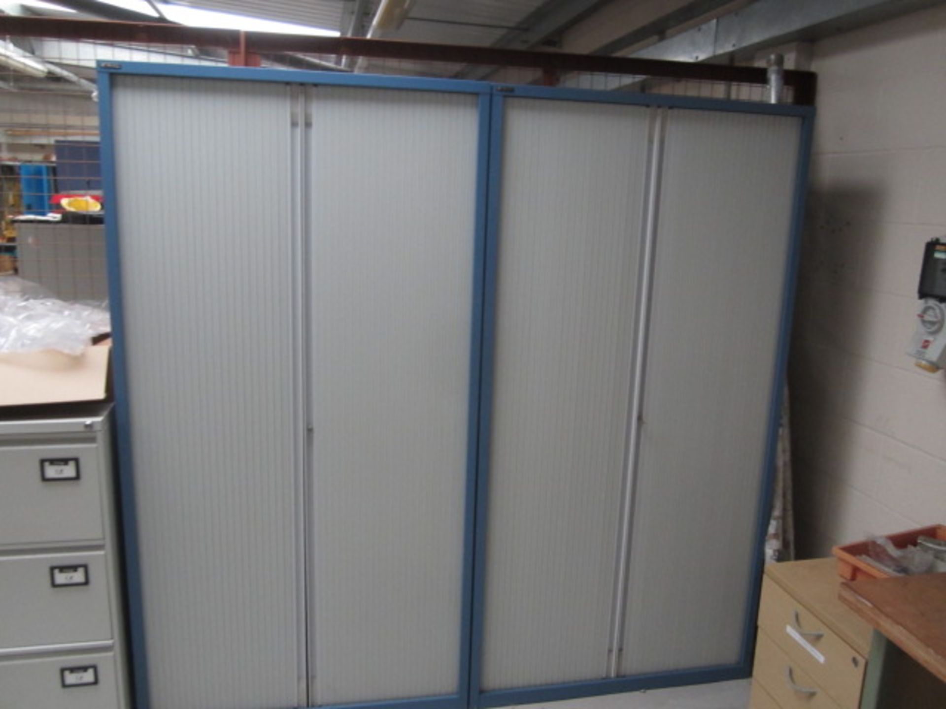 Five assorted sliding door storage filing cabinets - Image 2 of 2