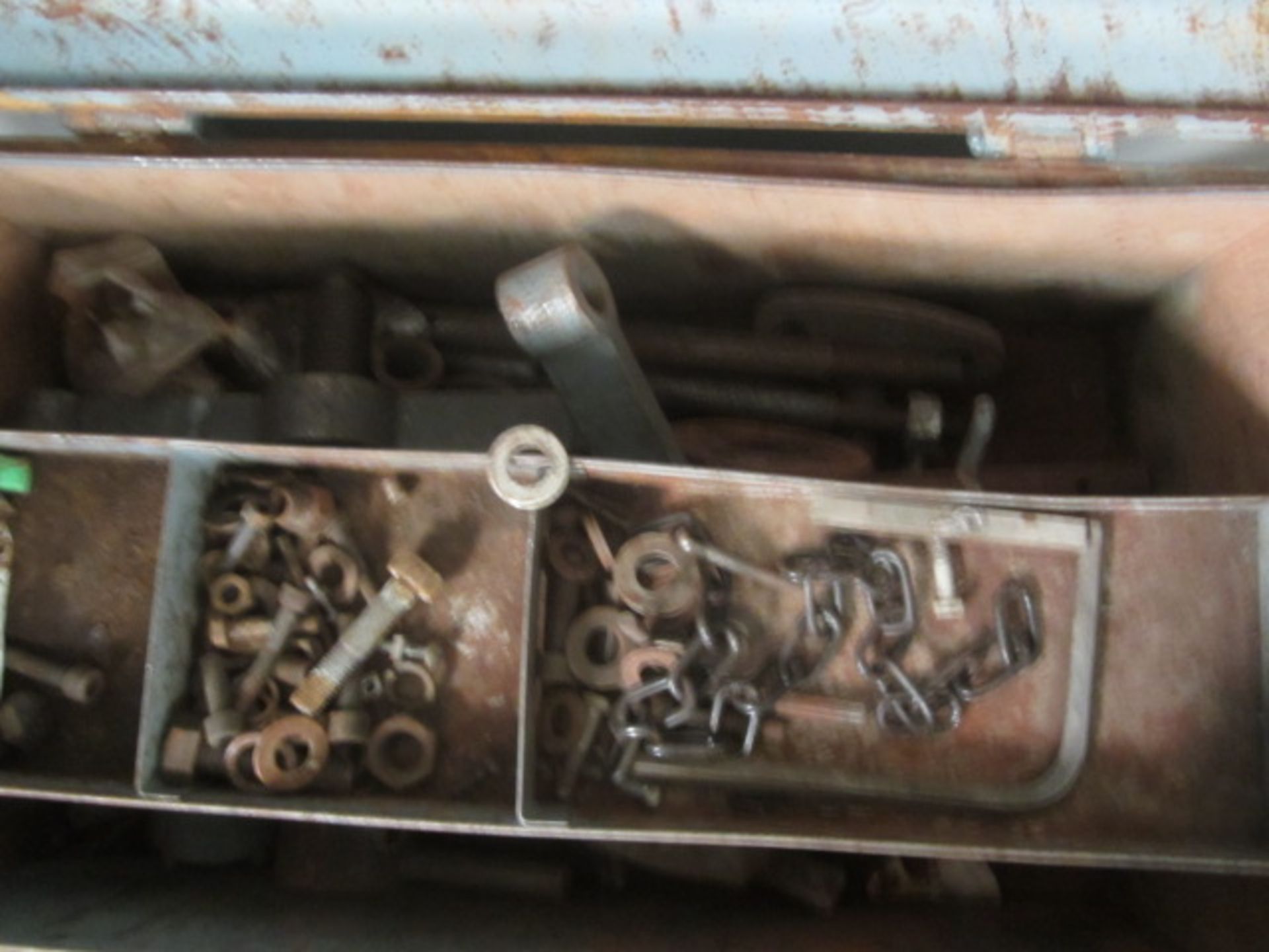 Steel farmed twin door cabinet and electrical component contents and twin steel framed tool chests - Image 4 of 5