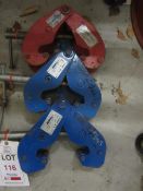 Two Tractel Corso 2 tonne beam clamps (2006 & 2001) and a Loadtite 2 tonne beam clamp (Please