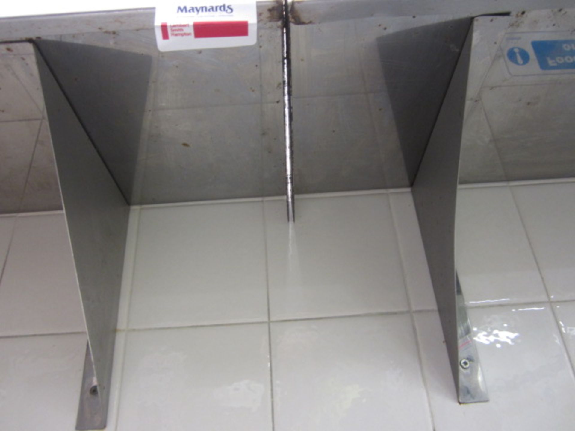 Two stainless steel shelves, 2250mm x 300mm / 1.2m x 300mm - Image 2 of 2