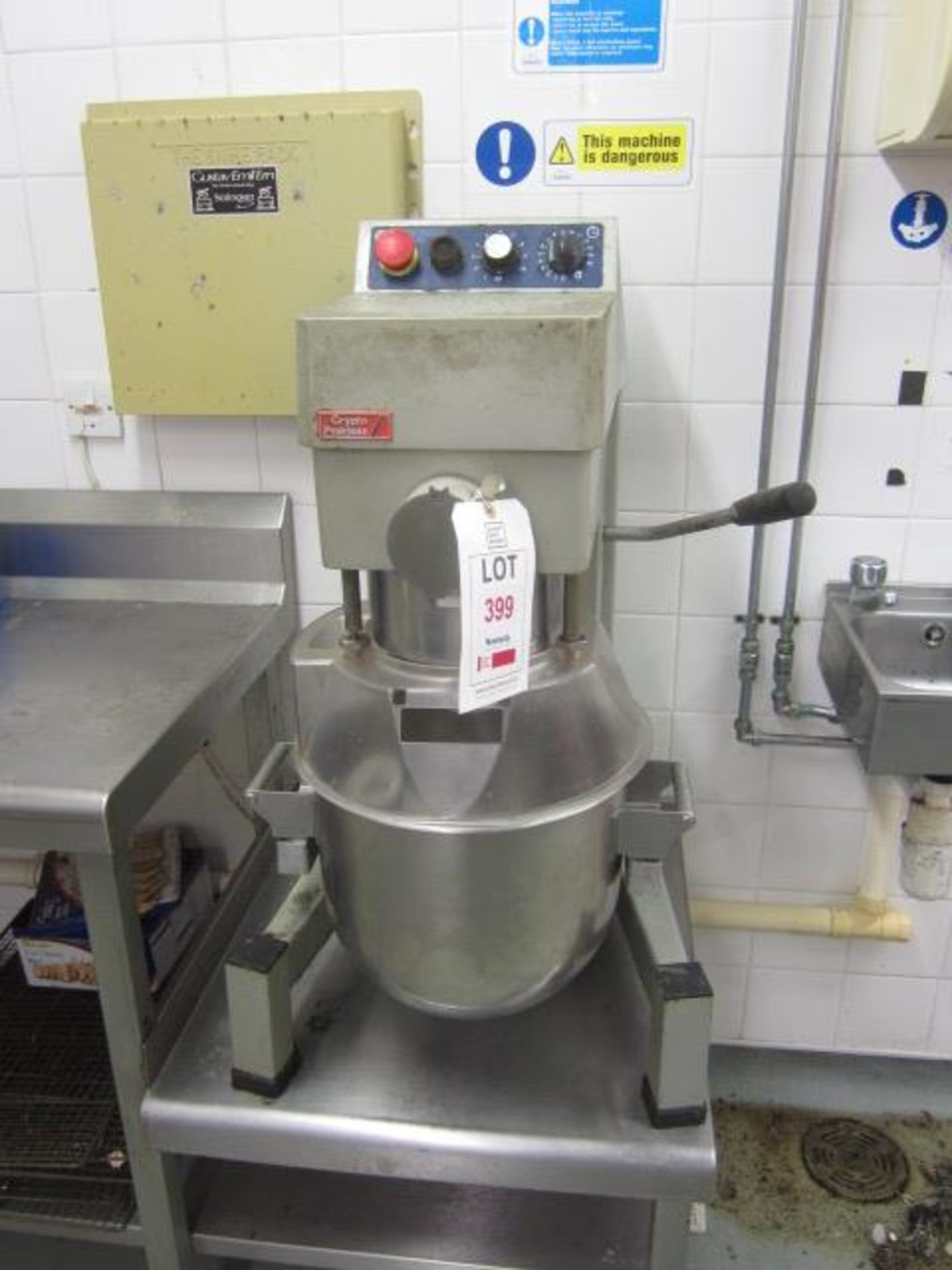 Crypto Peerless commercial bench top mixer - Disconnection to be undertaken by the purchaser
