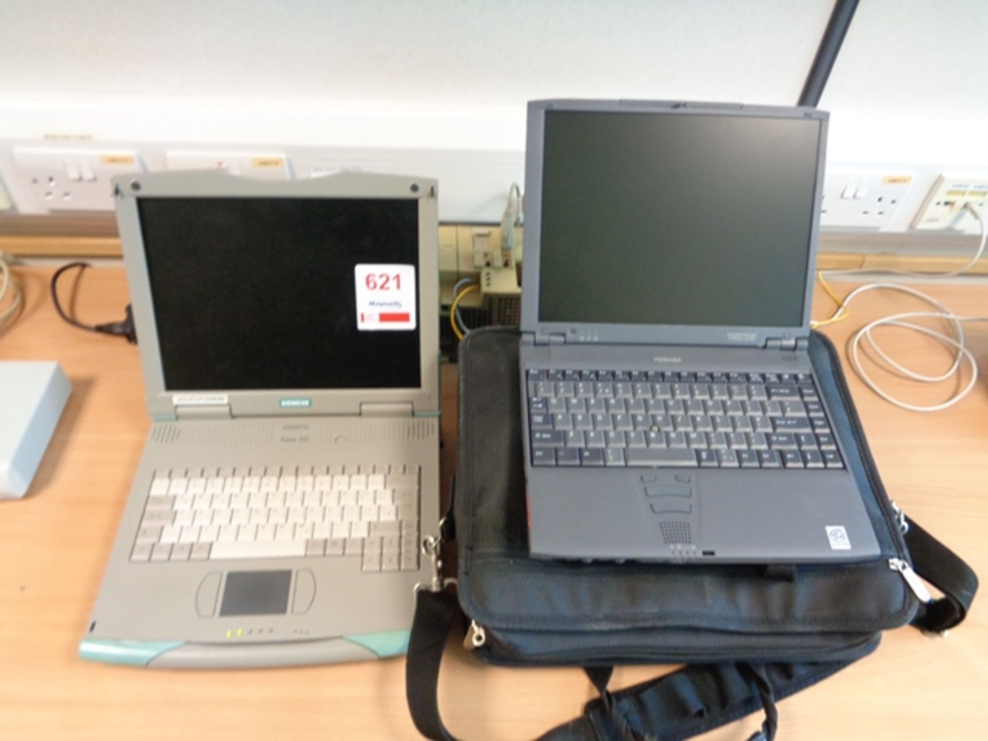 Siemens Simatic Field PG laptop, Toshiba Portege 7200 series laptop and carry case