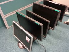 Six various LCD monitors