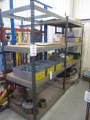 Two bays of bolted racking, approx. overall size 1.2m x depth 770mm x height 2m - excluding contents