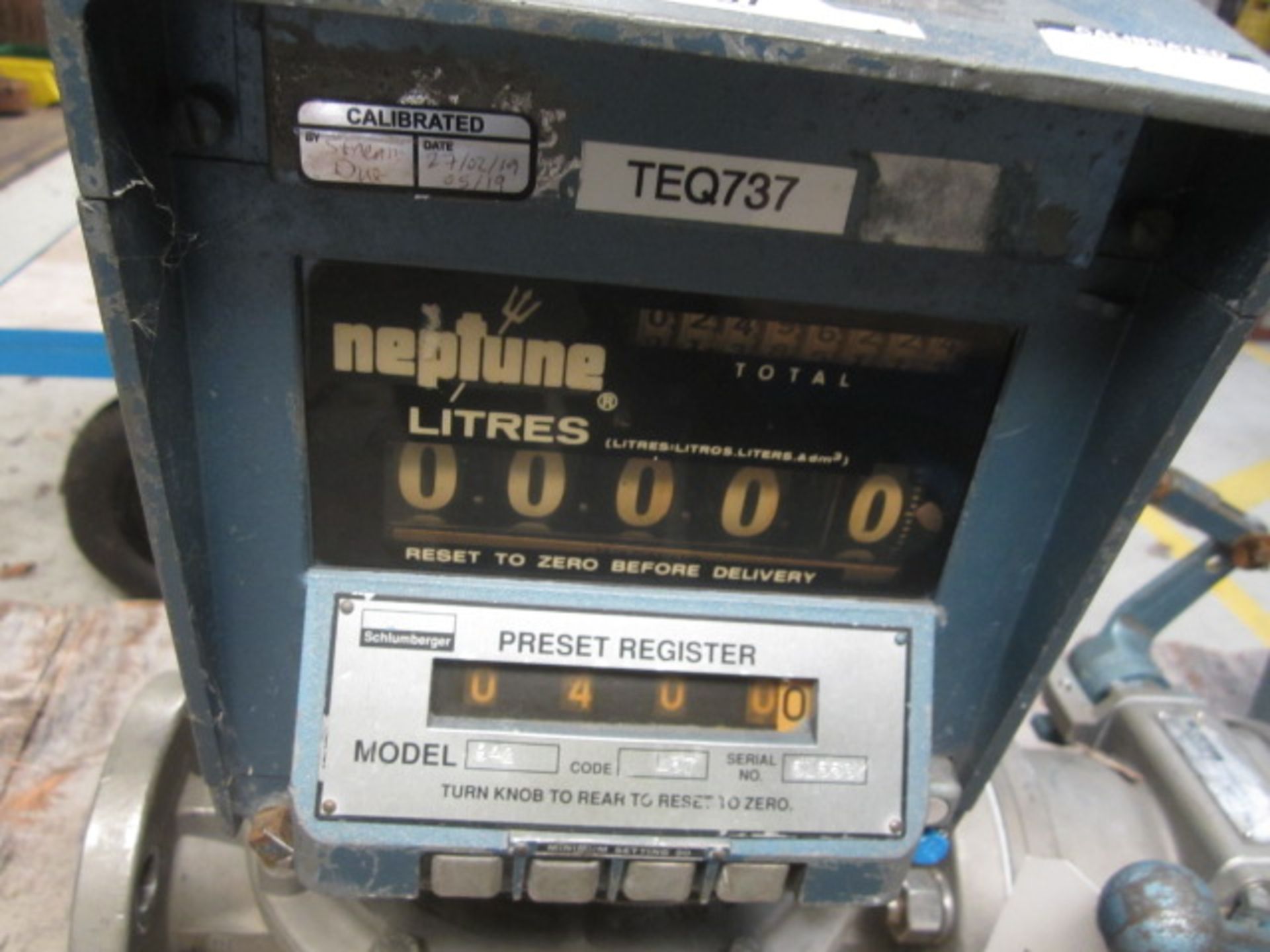 Neptune 842 batch meter mounted on mobile pedestrian driven Trailer, code L37, serial no. 5155GY, - Image 3 of 5