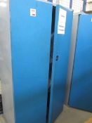 Bott steel 2 door/4 drawer cabinet with contents including gauges, various fittings, etc. (no lock)