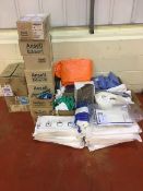 Quantity of assorted PPE to include over shoes, protective overalls, k4 microfibre bags, wellies,