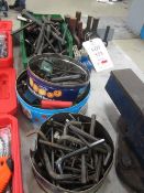 Quantity of assorted allen keys, hole cutters, number & letter stamp, etc.