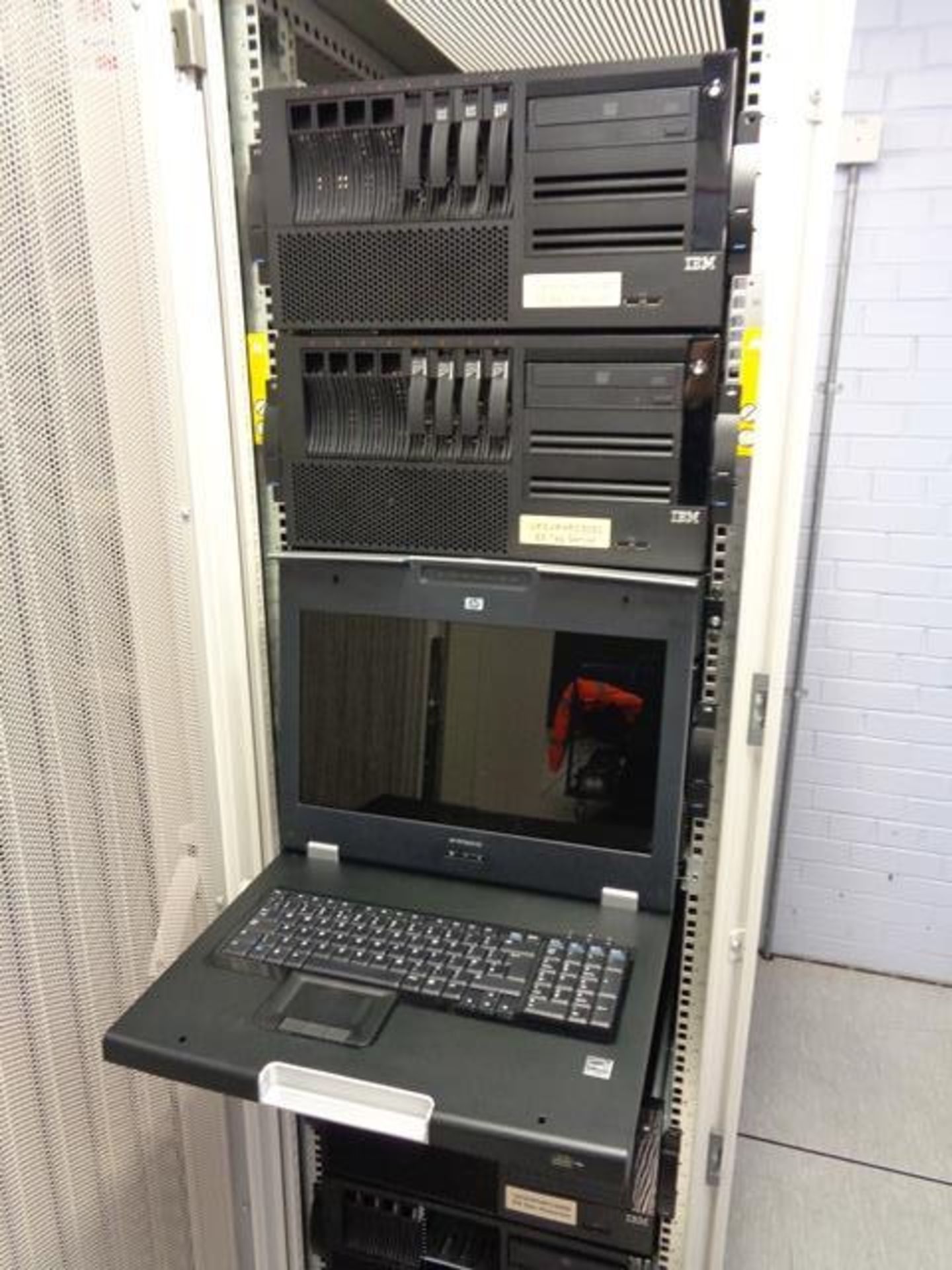 Compaq server cabinet (ref. 5/24) and contents, to include six various IBM servers, IBM system - Image 2 of 3