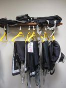 Approx. 15 pairs of Bristol fire fighters trousers and braces, fourteen pairs of firefighter's