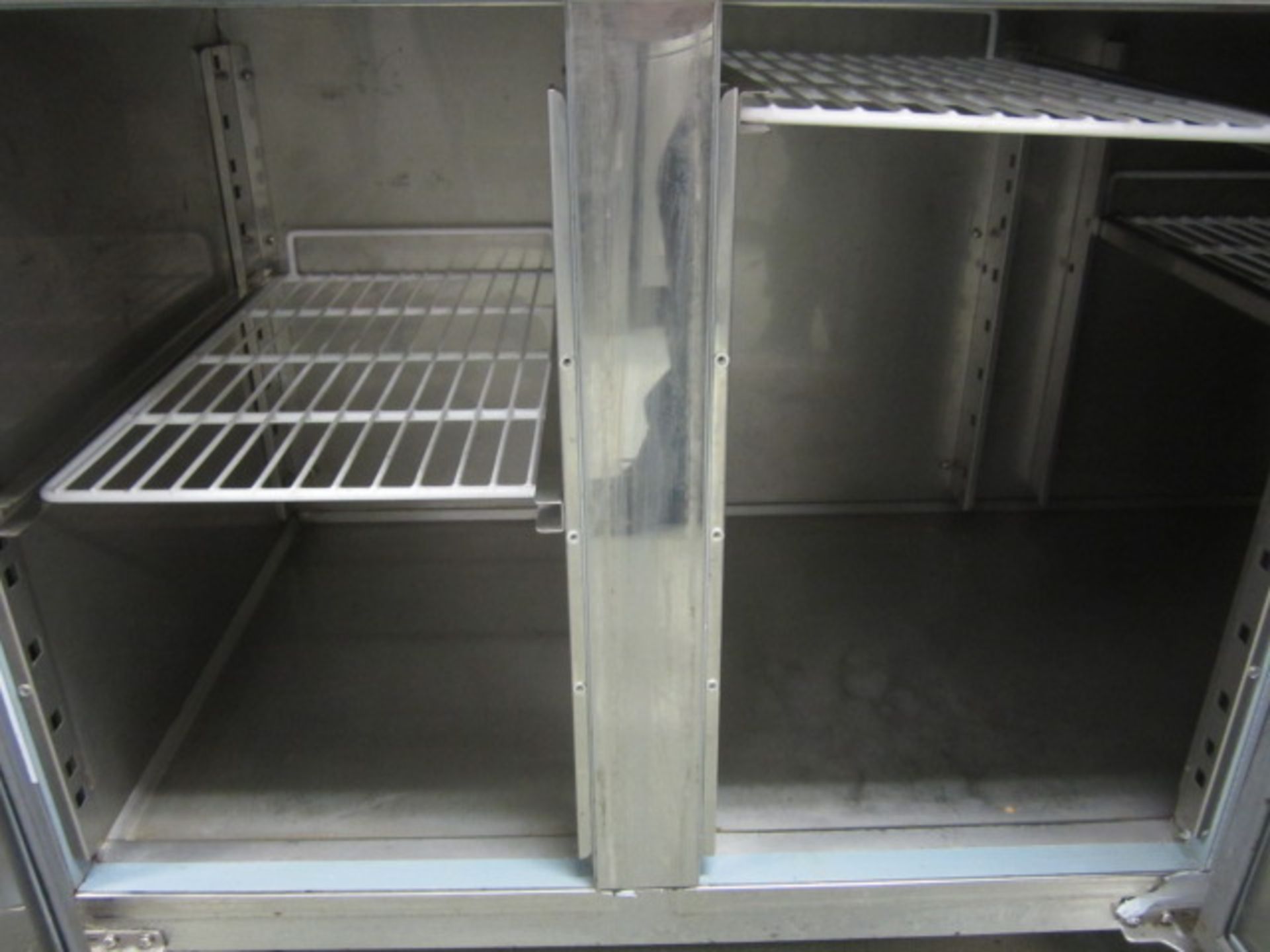 Polar stainless steel 4 door refrigerator with preparation worktop, 2230mm x 700mm x H850mm - Image 4 of 4