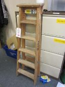 Wooden step ladder, 6 tread