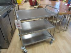 Stainless steel 3 tier trolley