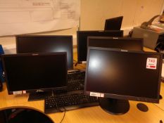 Six Lenovo Thinkvision LCD monitors