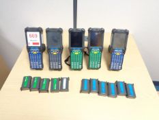 Five Bartec barcode readers and ten associated battery packs