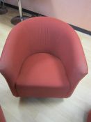 Four upholstered bucket chairs
