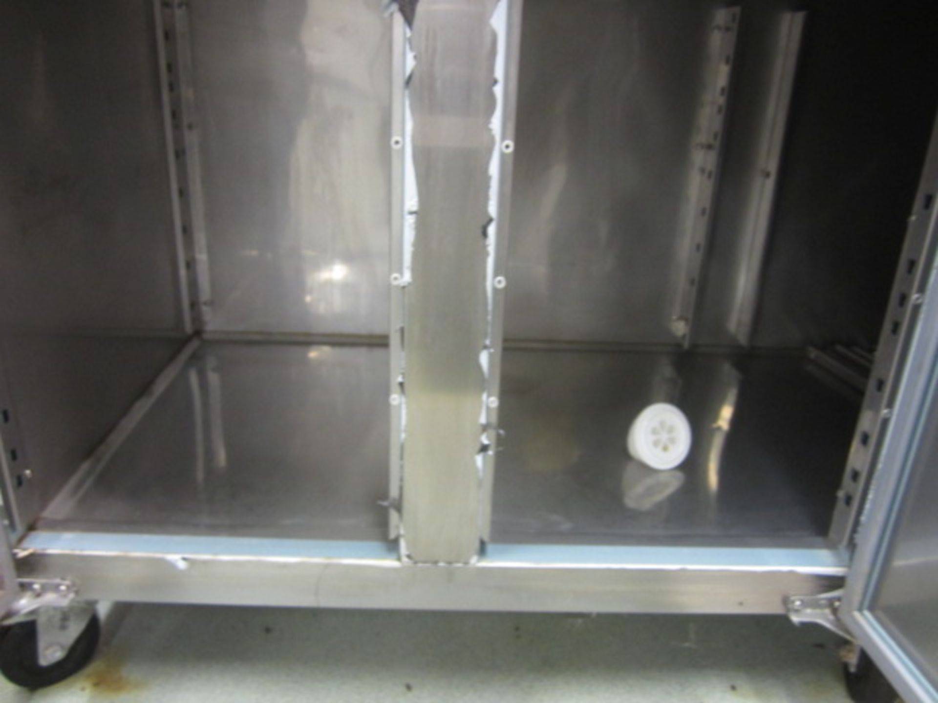 Unbadged stainless steel 4 door refrigerator with preparation worktop, 2230mm x 700mm x H850mm - Image 4 of 5