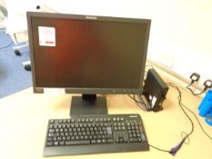 HP Prodesk 400 GZ desktop mini, Lenovo Thinkvision LCD monitor, keyboard, mouse