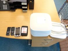 Five Cisco Air-CAP 36021-E-K9 dual band access point, two Nokia mobile phones and Dell Axim X51