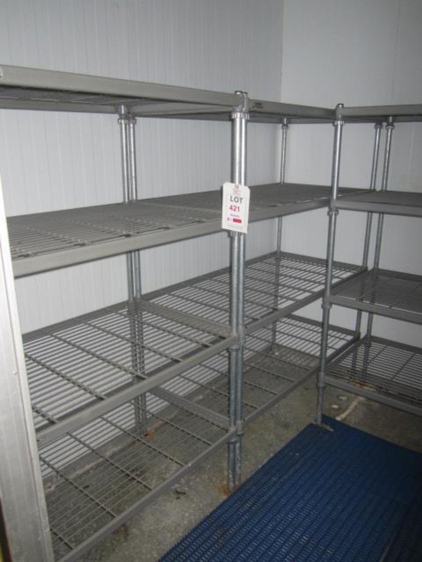 Five bays of 4 shelf storage racking, 2 x 1200mm x 600mm / 1 x 1100mm x 600mm / 2 x 900mm x 600mm