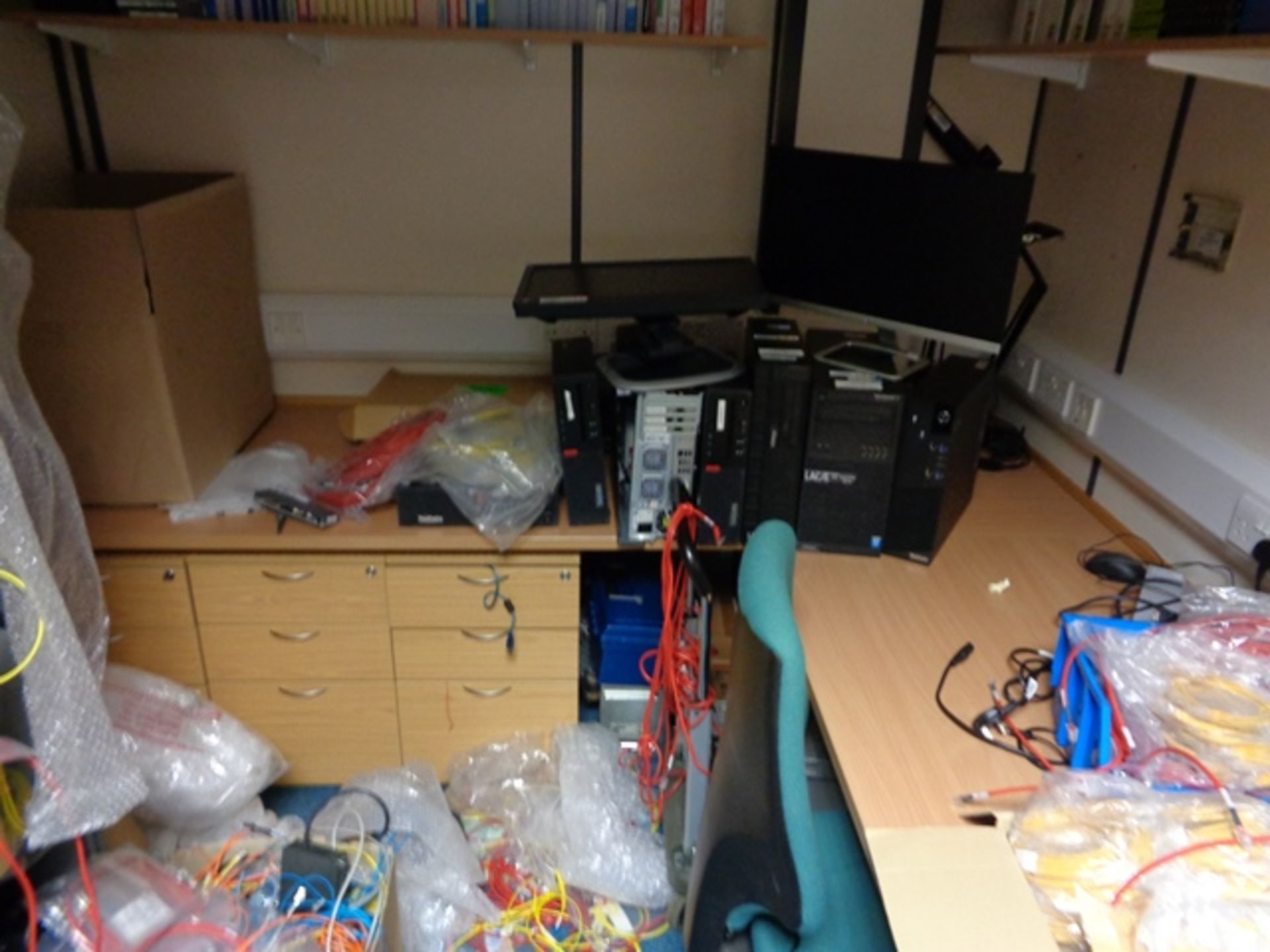 Remaining loose contents of room incl. various IT equipment, (spares/repairs), four bays of bolted - Image 2 of 6