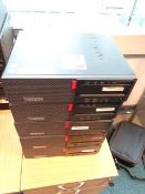 Five Lenovo Thinkcentre M7105 desktop PC towers