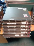 Six various Cisco networking modules