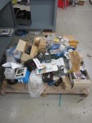 Pallet of assorted electrical components as lotted