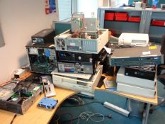 Quantity of various desktop PC towers, spares, etc., excludes all loose hard drives (working