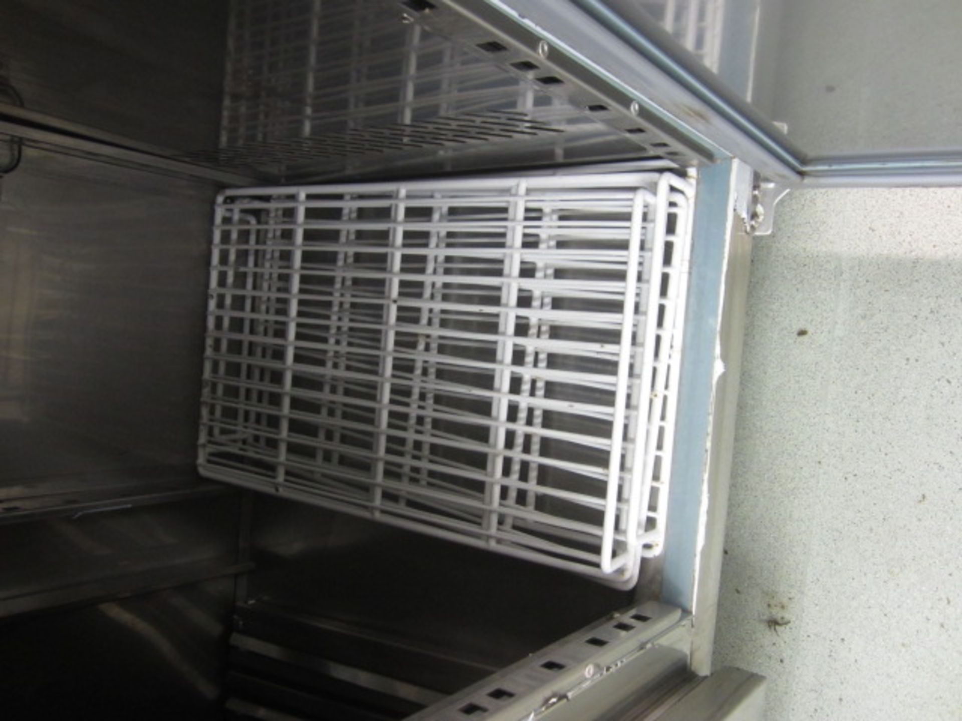 Unbadged stainless steel 4 door refrigerator with preparation worktop, 2230mm x 700mm x H850mm - Image 5 of 5