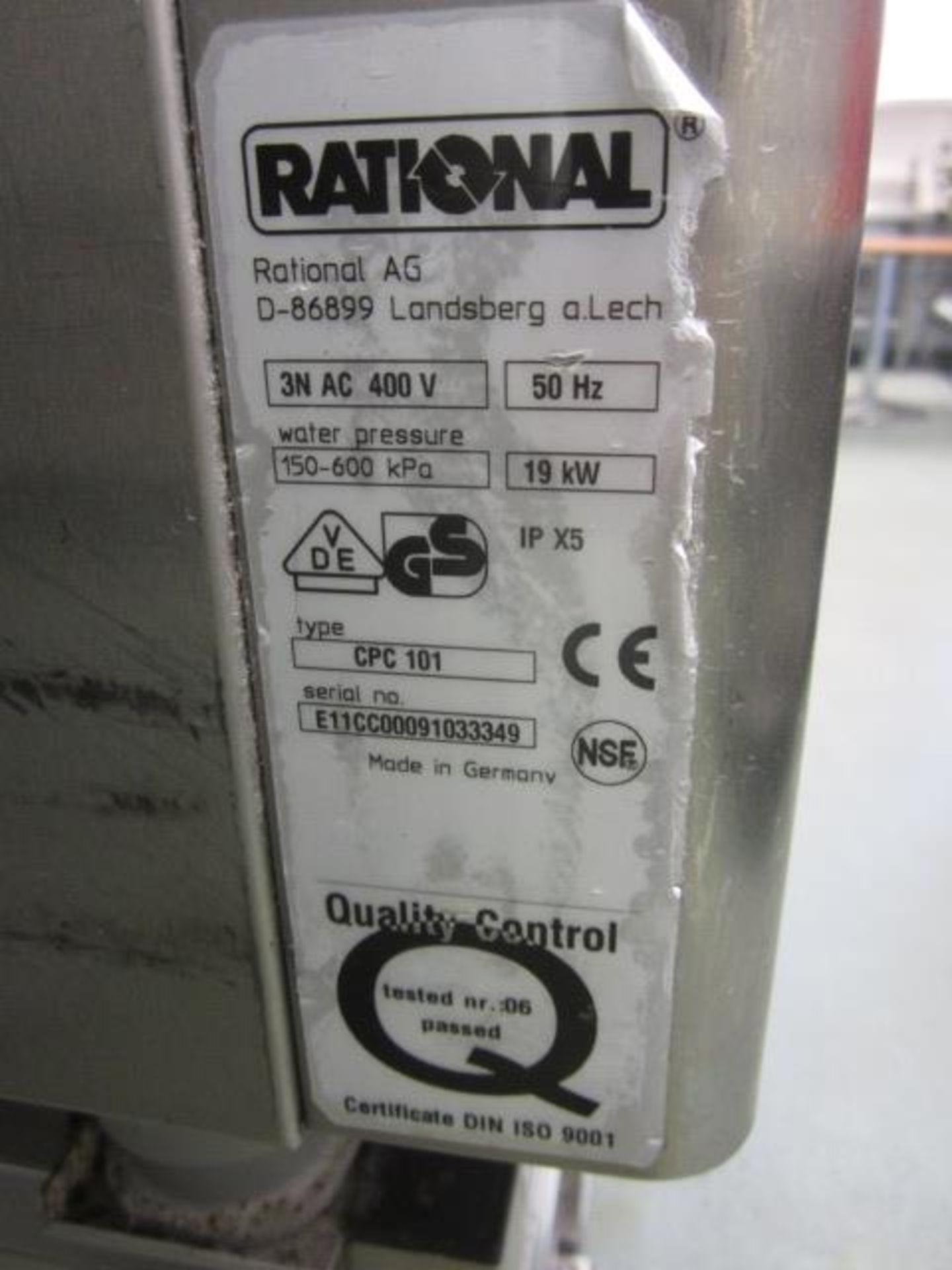 Rational stainless steel ClimaPlus combi shelf cooker centre, model CPC101, serial no. E11CC - Image 3 of 5