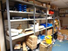 Remaining loose contents of room incl. various IT equipment, (spares/repairs), four bays of bolted