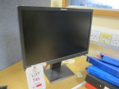 Five assorted flat screen monitors