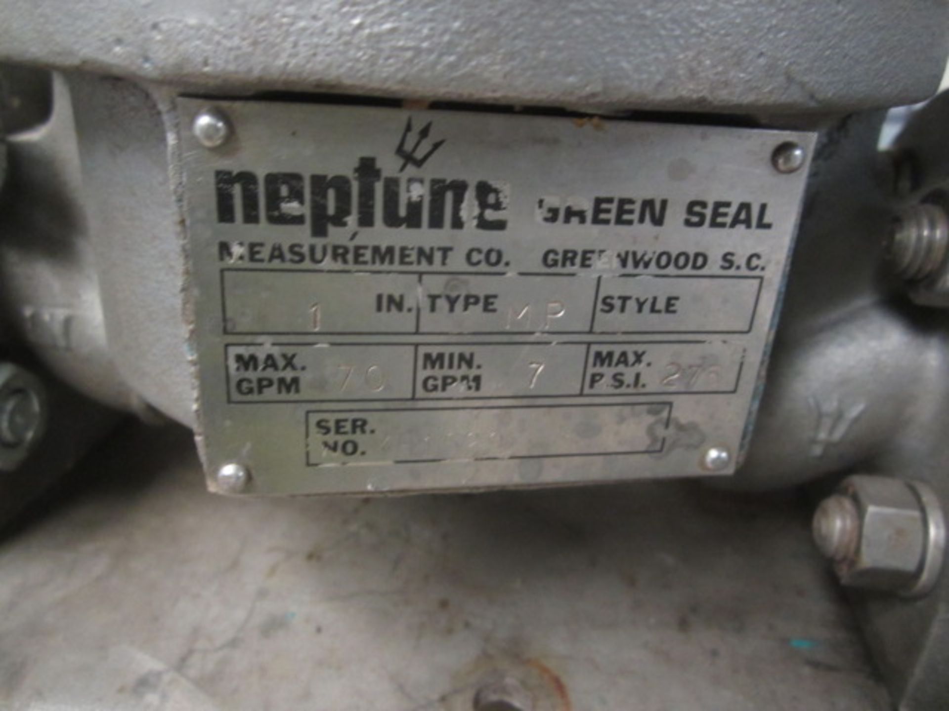 Stream/Neptune 842 batch meter test rig, code L33, serial no. R5255, mounted on steel framed - Image 4 of 4