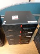 Five Lenovo Thinkcentre M7105 desktop PC towers