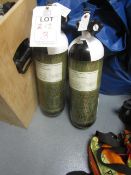 Two Drager compressed air cylinders