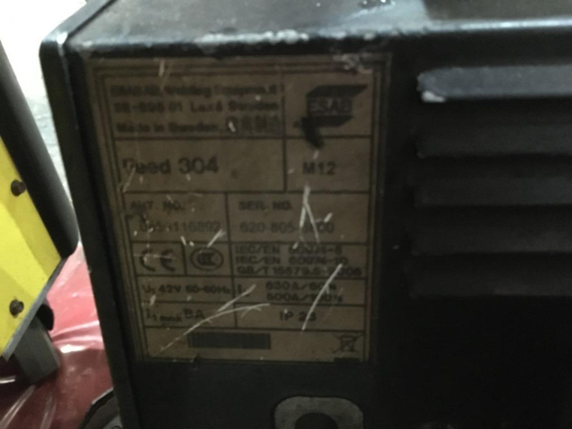 ESAB Feed 304w wire feeder s/n 620-805-6860 (advised faulty) - Image 3 of 3