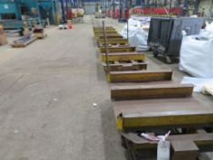 Five truck mounted carts with approx. 100m long 700mm wide track