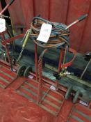 Oxy/ Acetylene bottle trolley with set of hoses, gauges and mixer