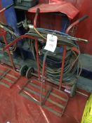 Oxy/ Acetylene bottle trolley with set of hoses, gauges and mixer