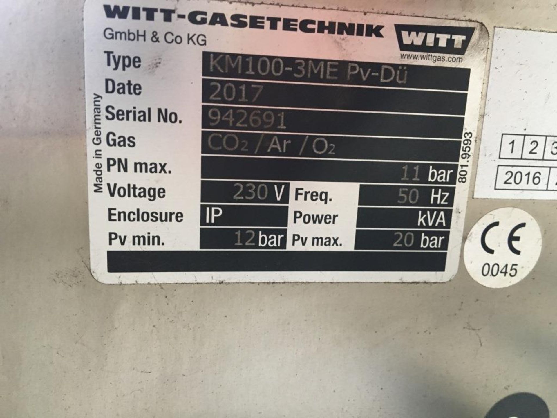 Witt gas mixer - Image 3 of 3