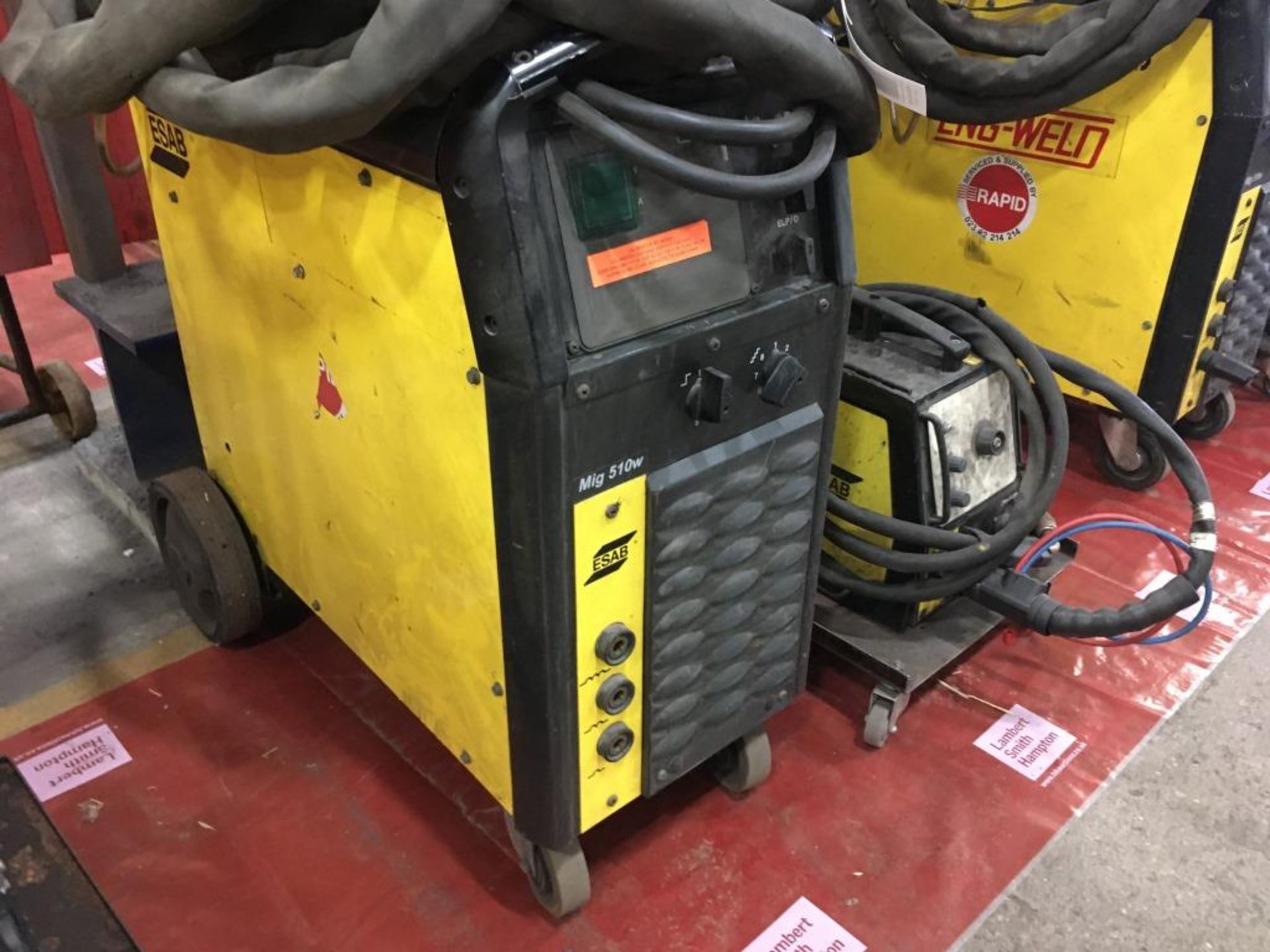 Esab Origo Mig 510w mig/mag welder s/n 627-728-3178 with an Esab Feed 304w wire feeder s/n - Image 3 of 5